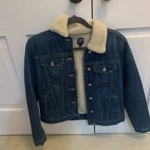 Gap sherpa lined jean jacket